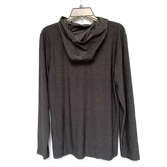 Asics Hooded Jersey Pull Over Men's Size S Soft Lightweight Heathered Grey - Picture 4 of 12